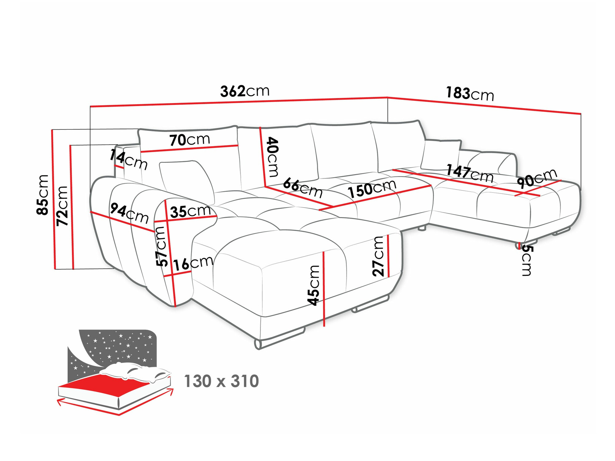 Sofá de canto Signis I (Velo 621)