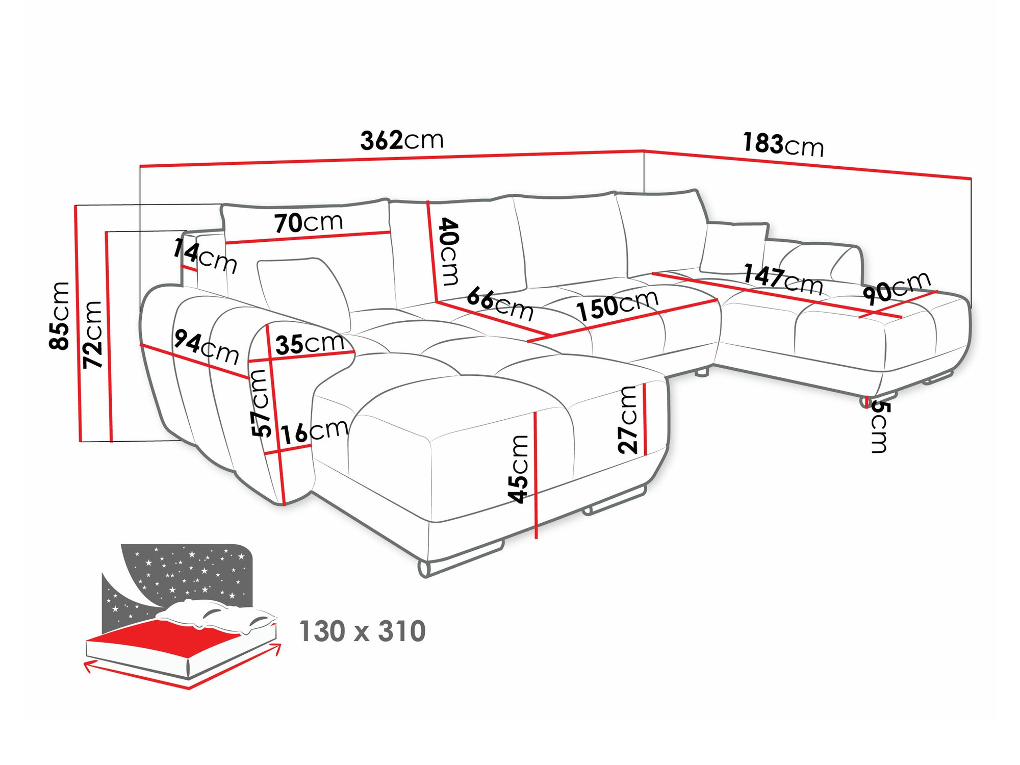 Sofá de canto Signis I (Velo 626)