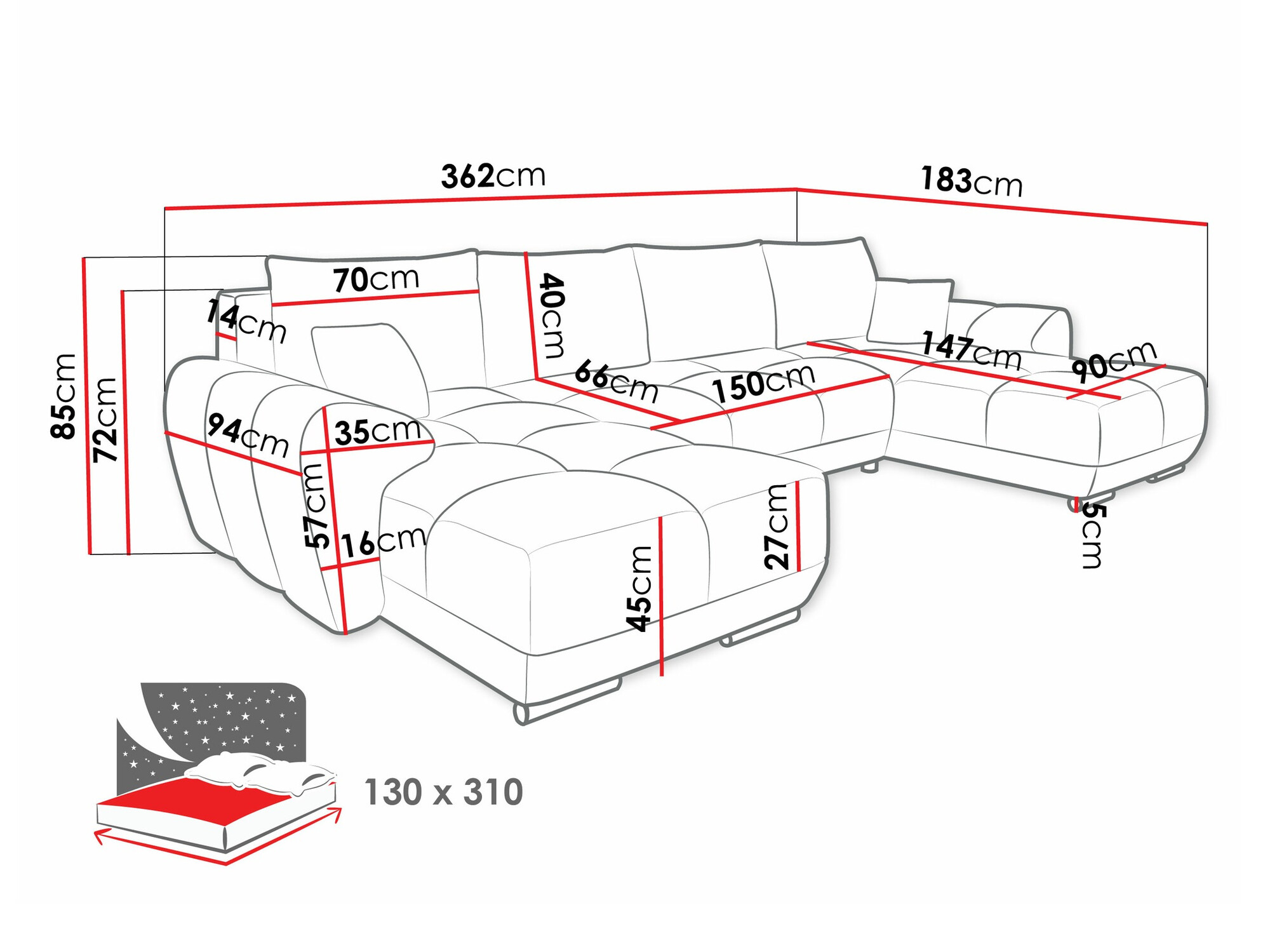 Sofá de canto Signis I (Velo 636)