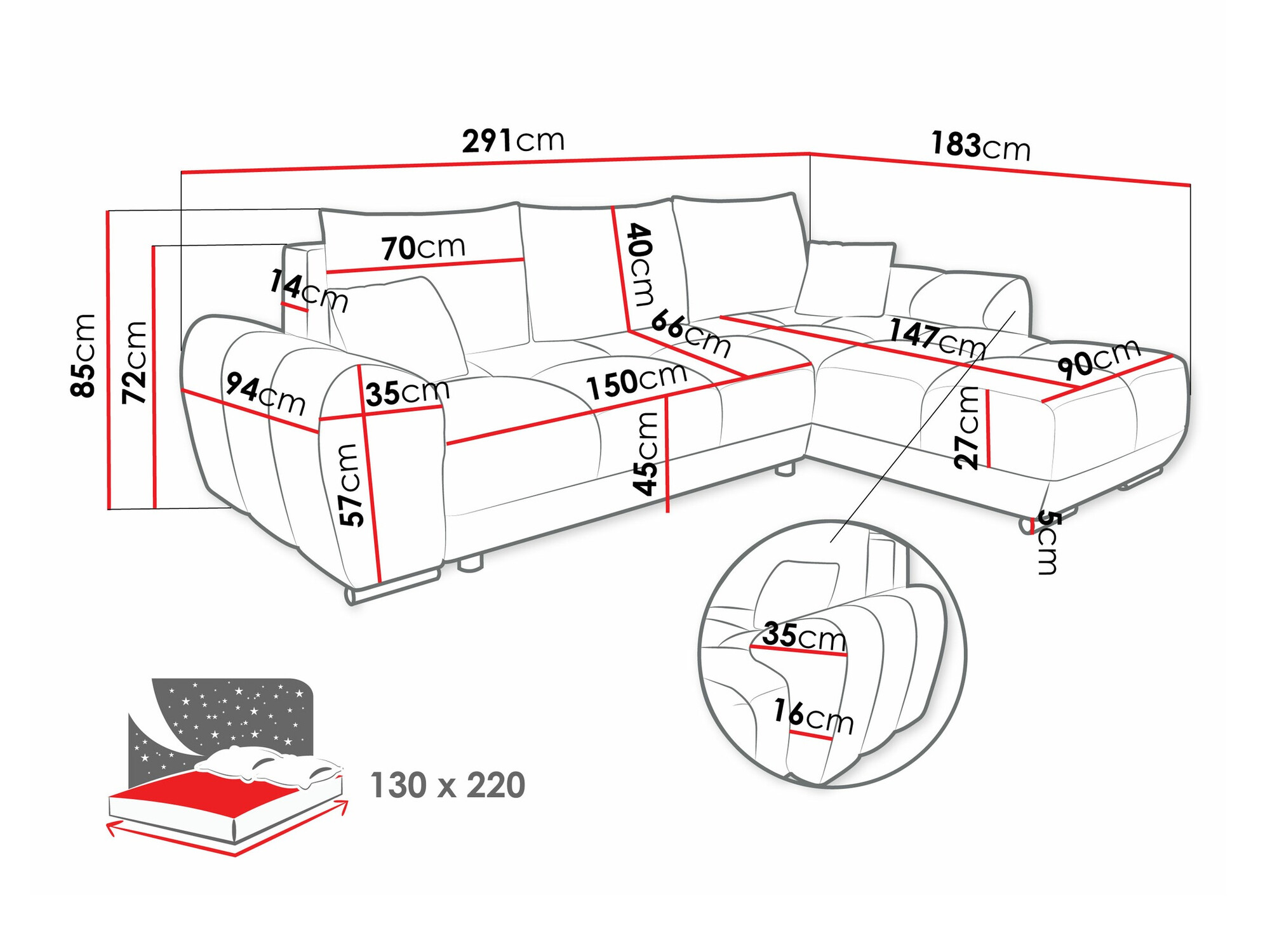 Sofá de canto Signis (Velo 636)