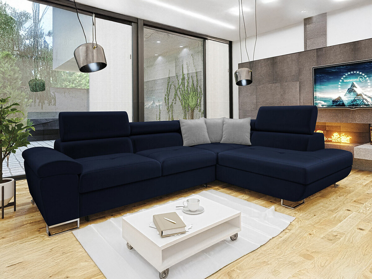 Sofá de canto Comfivo Ruta II (Magic Velvet 2216 + Magic Velvet 2240)