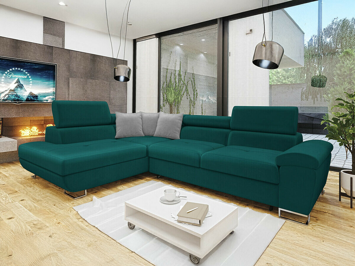 Sofá de canto Comfivo Ruta II (Magic Velvet 2221 + Magic Velvet 2240)