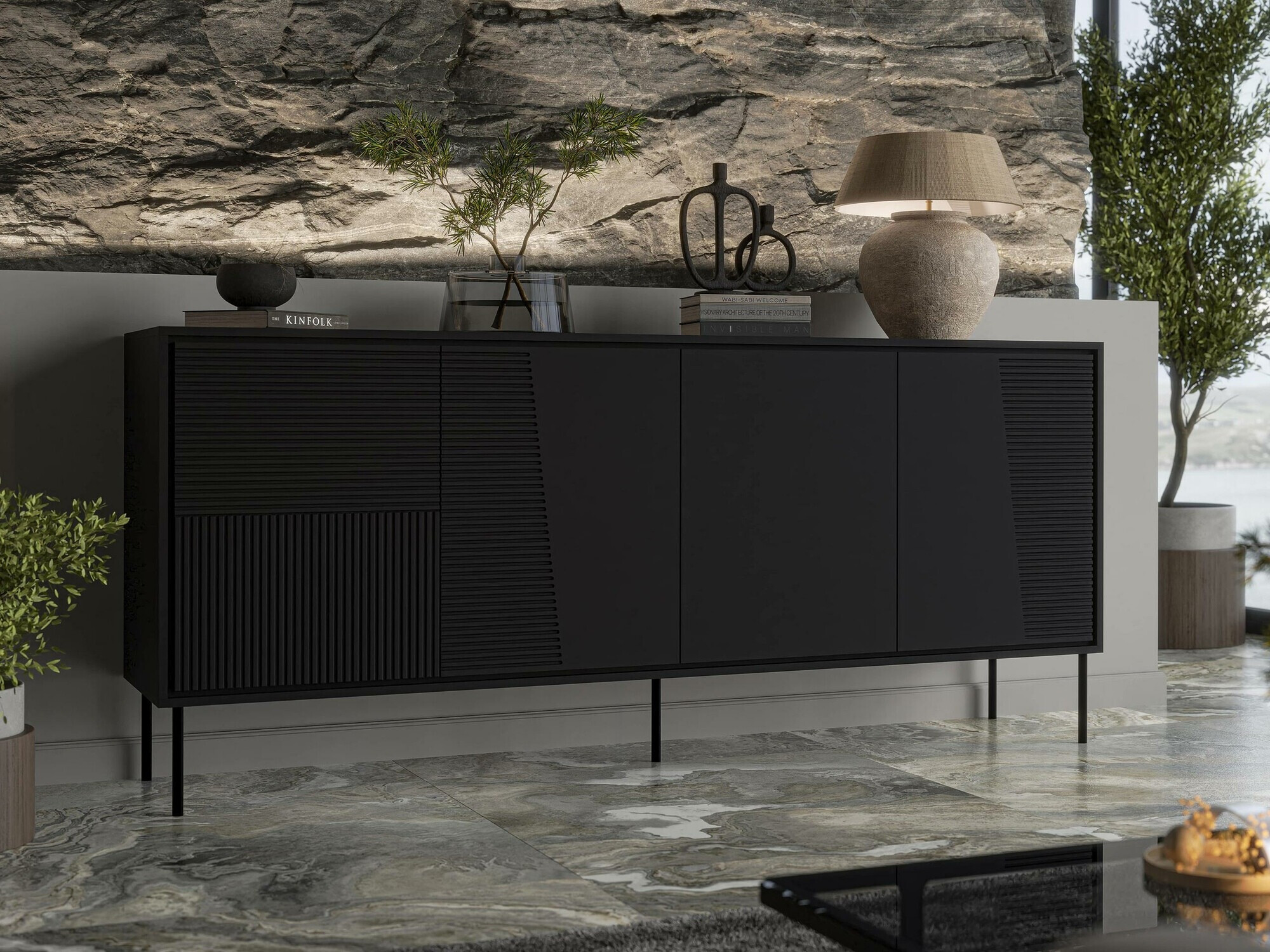 Aparador Charlotte 208 (Preto)