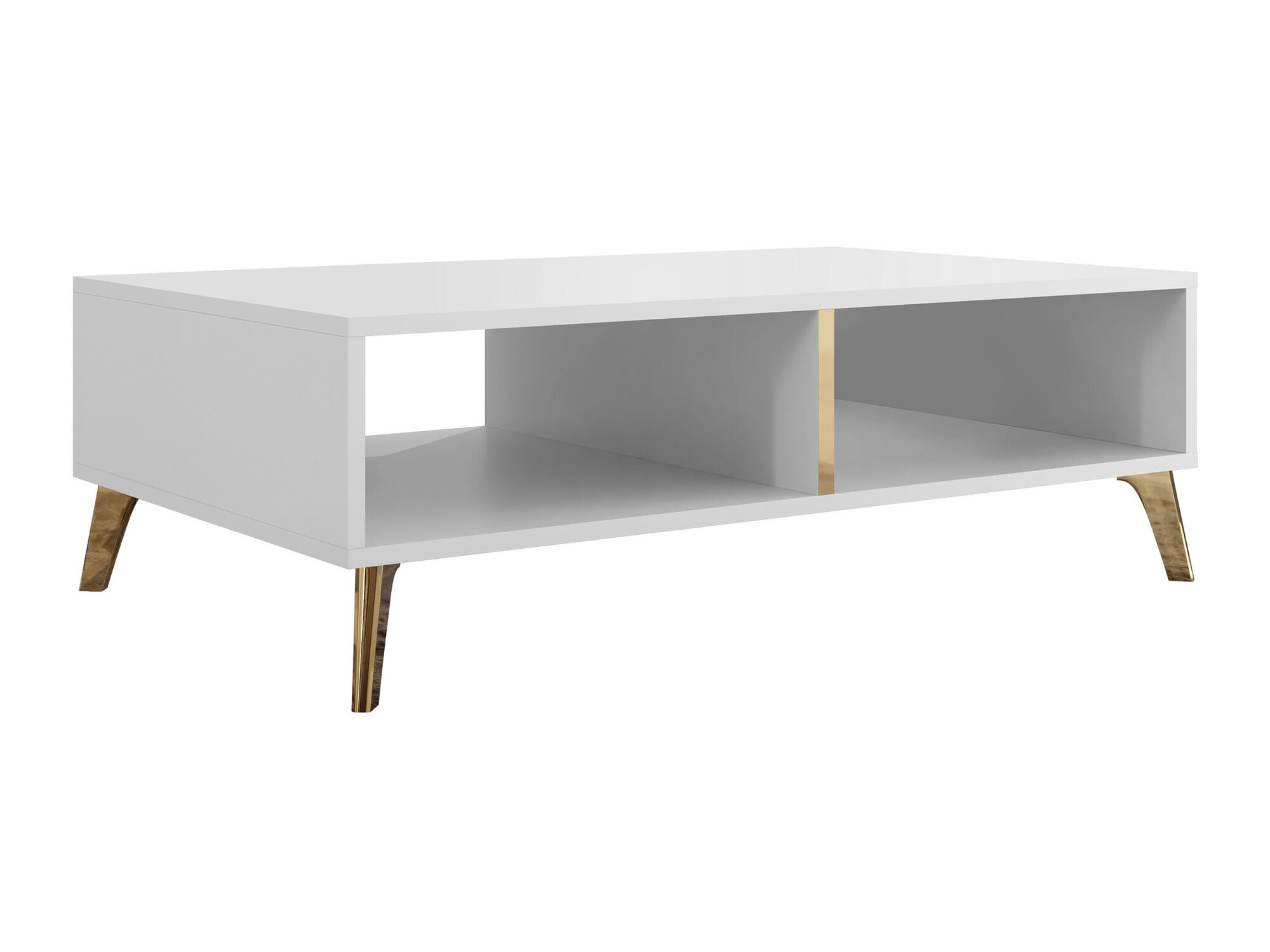 Conjunto para sala de estar Comfivo Capella (Branco + Branco brilhante)