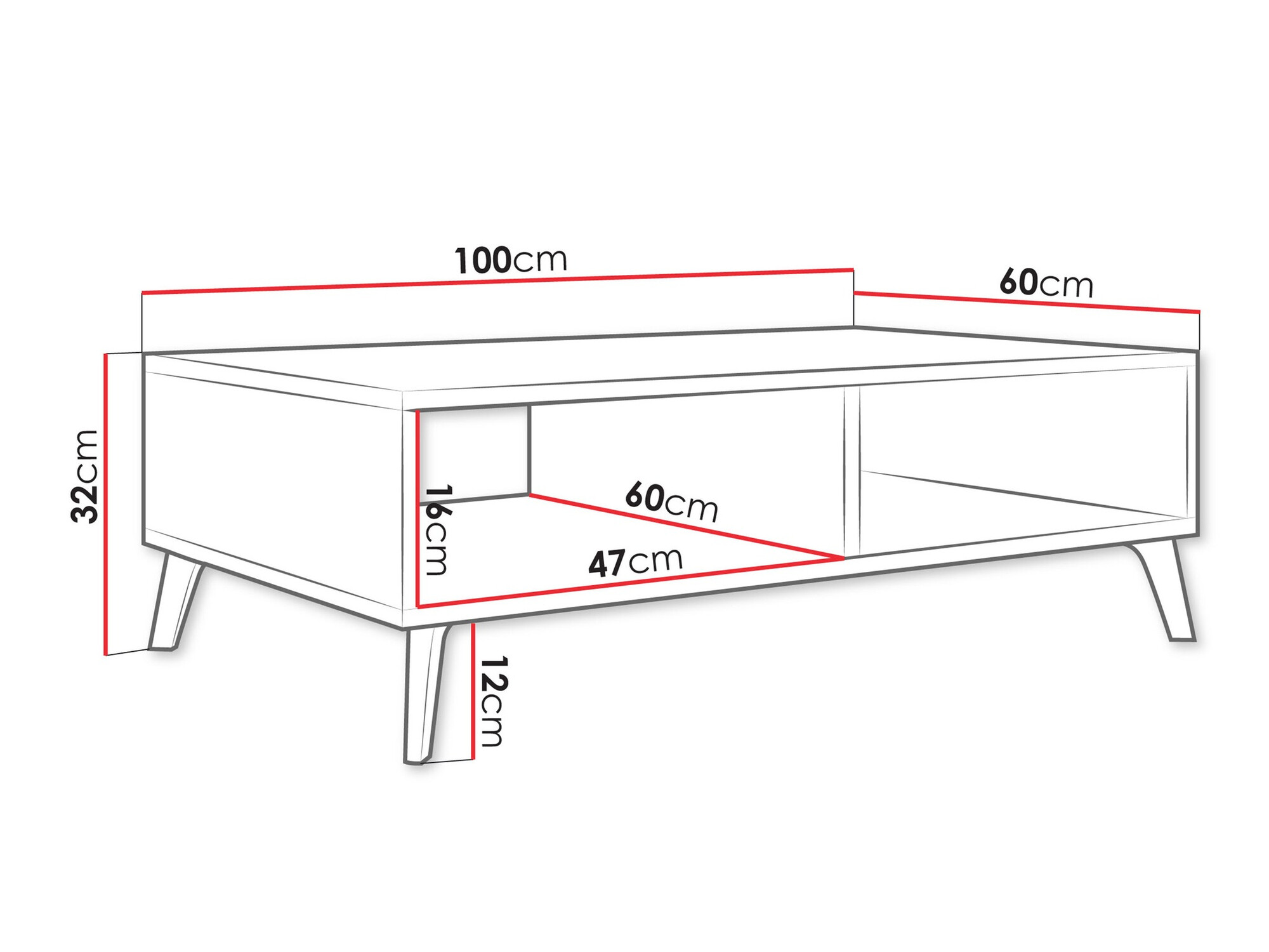 Mesa de centro Comfivo Capella (Branco)