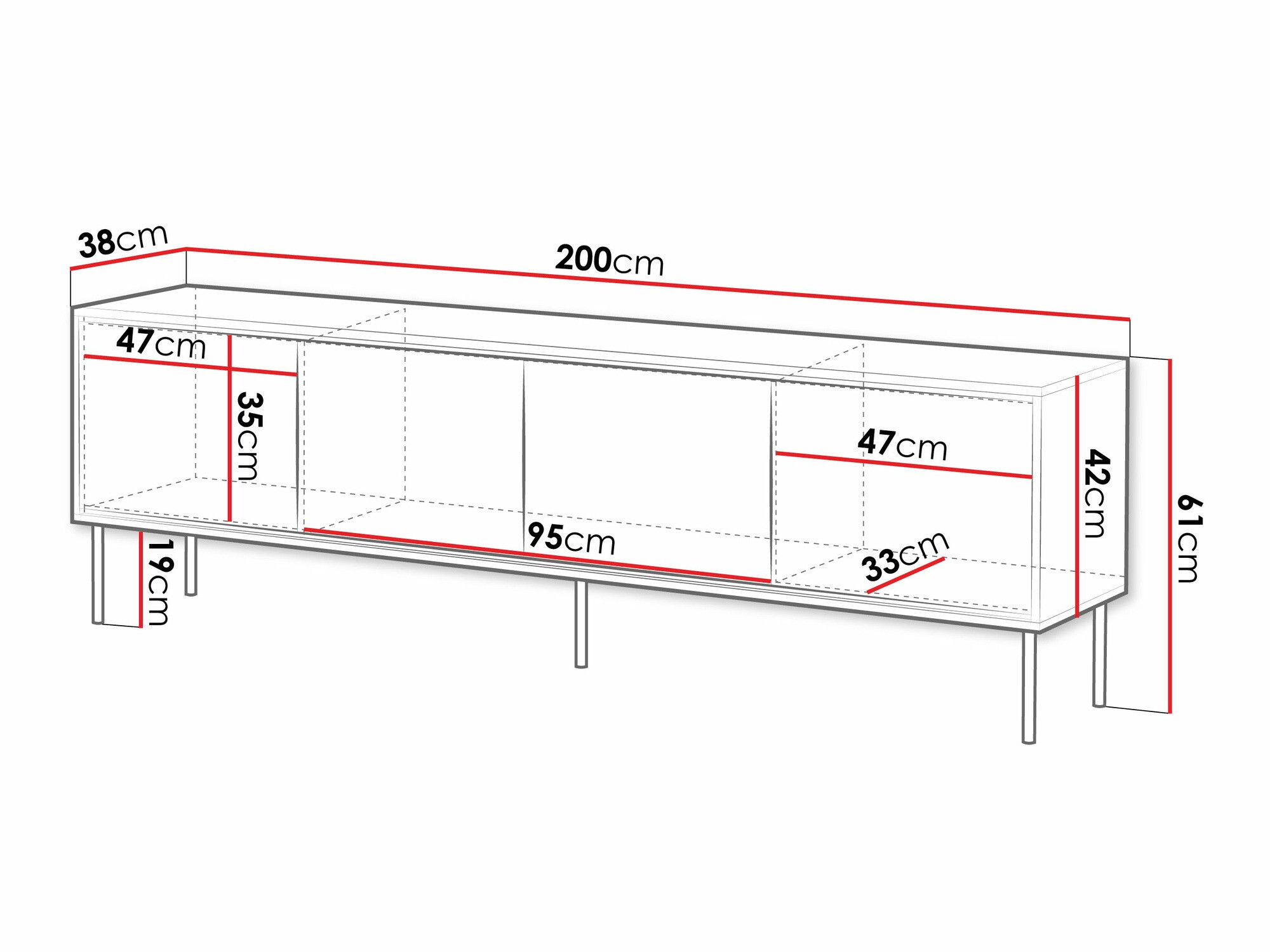 Móvel de TV Charlotte 209 (Branco)