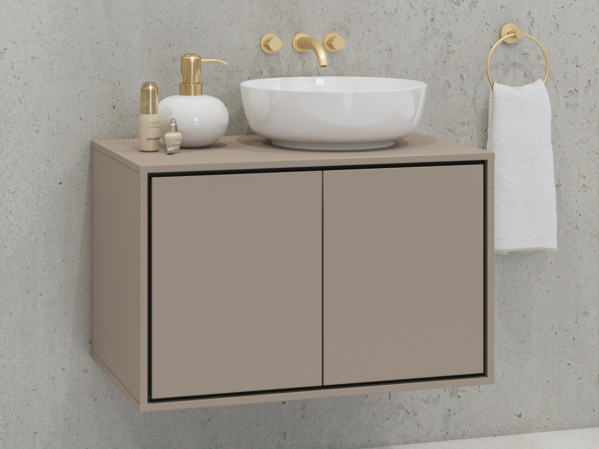 Armário suspenso para casa de banho para lavatório Tecavu 103 (Congo)