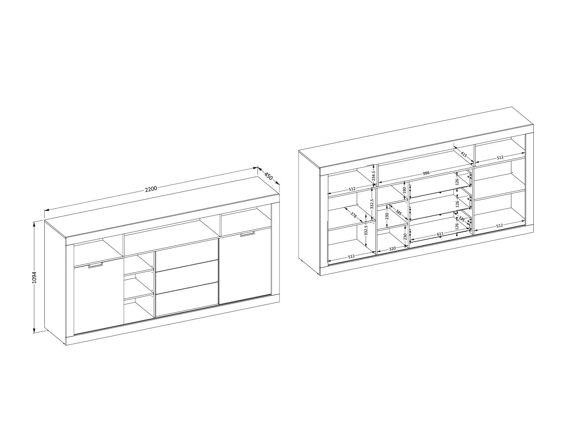 Conjunto para sala de estar Melmava 106