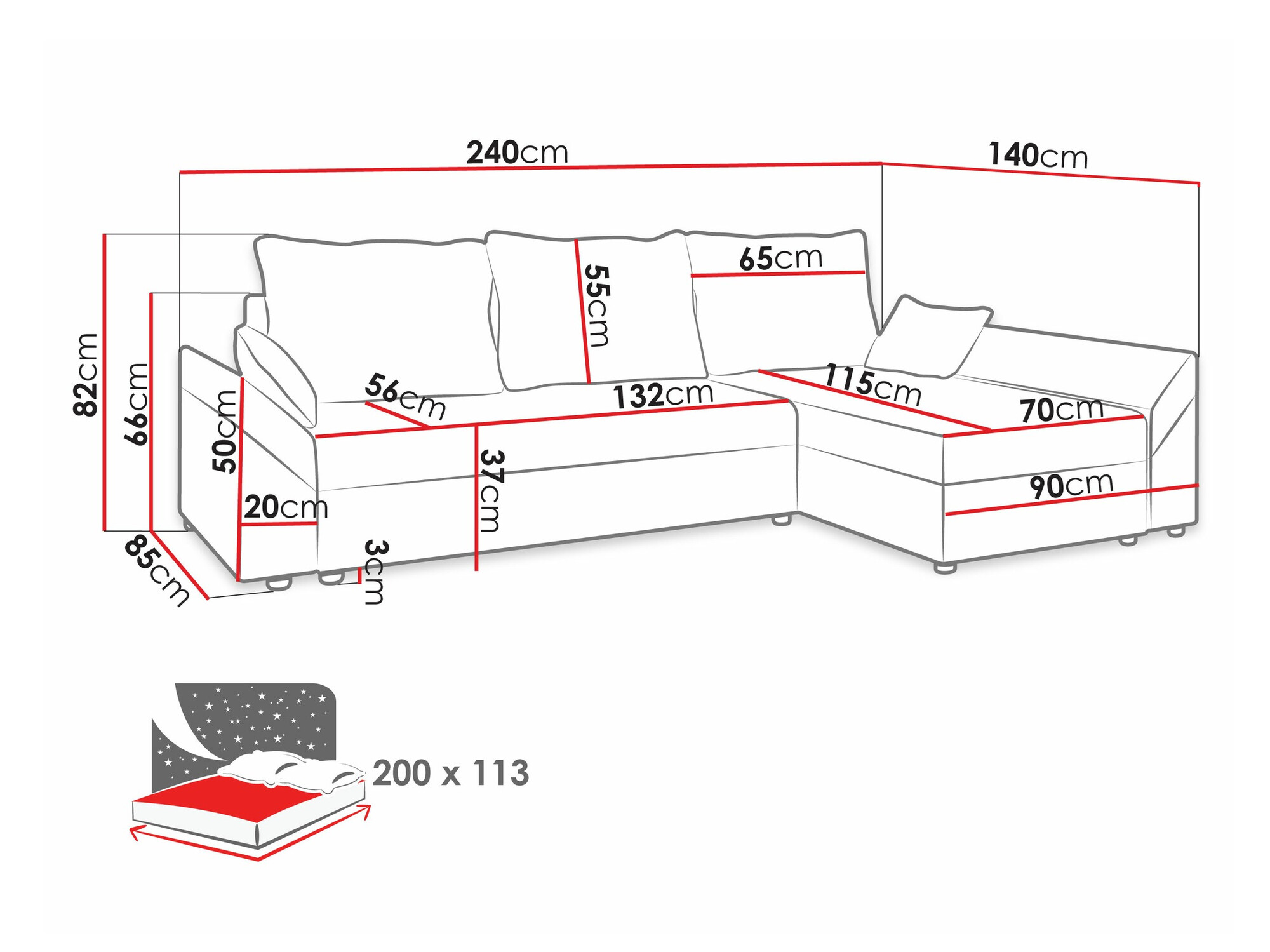 Sofá de canto Memphis 104 (Poso 05)