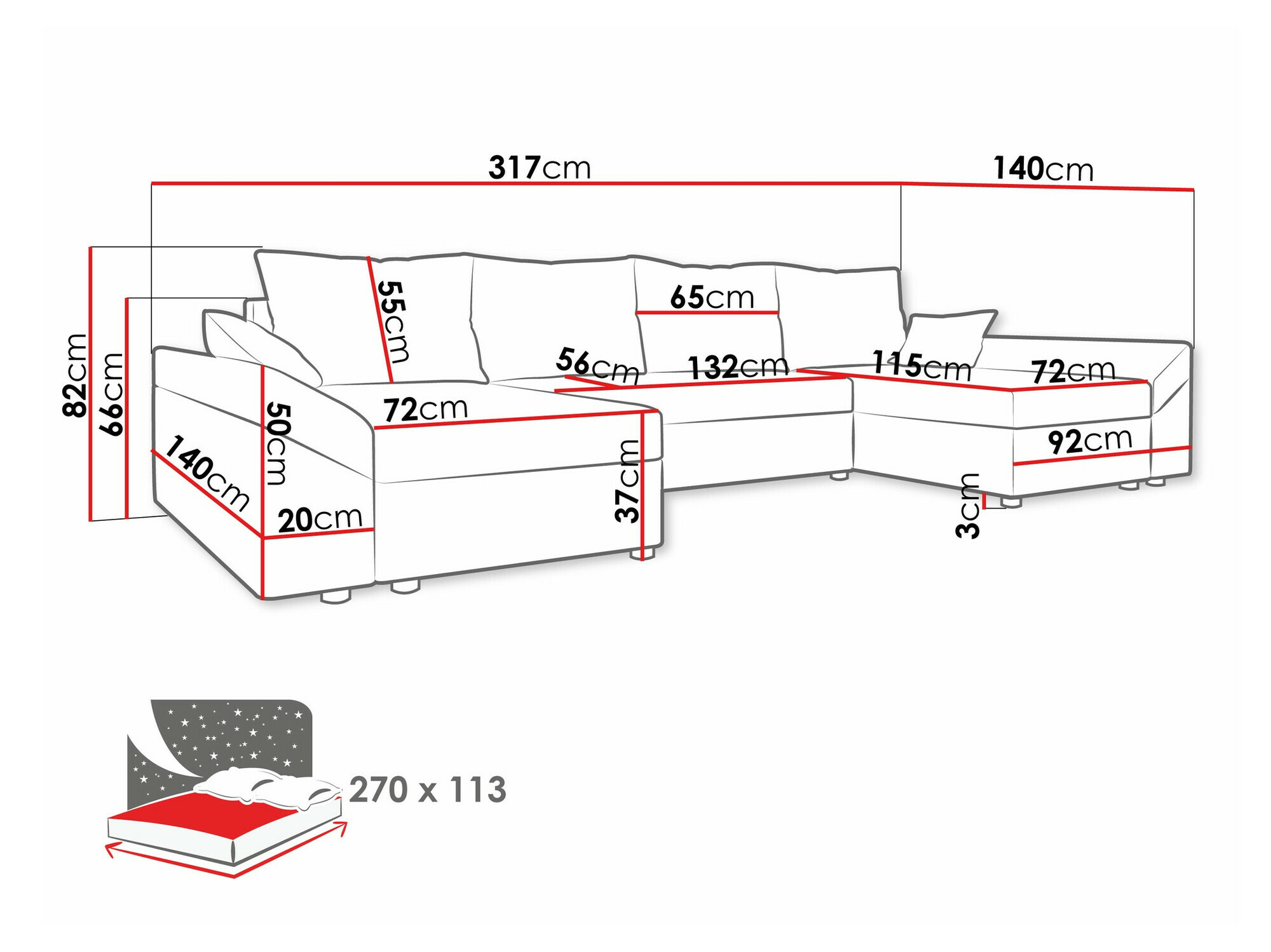 Sofá de canto Memphis 131 (Kronos 07)