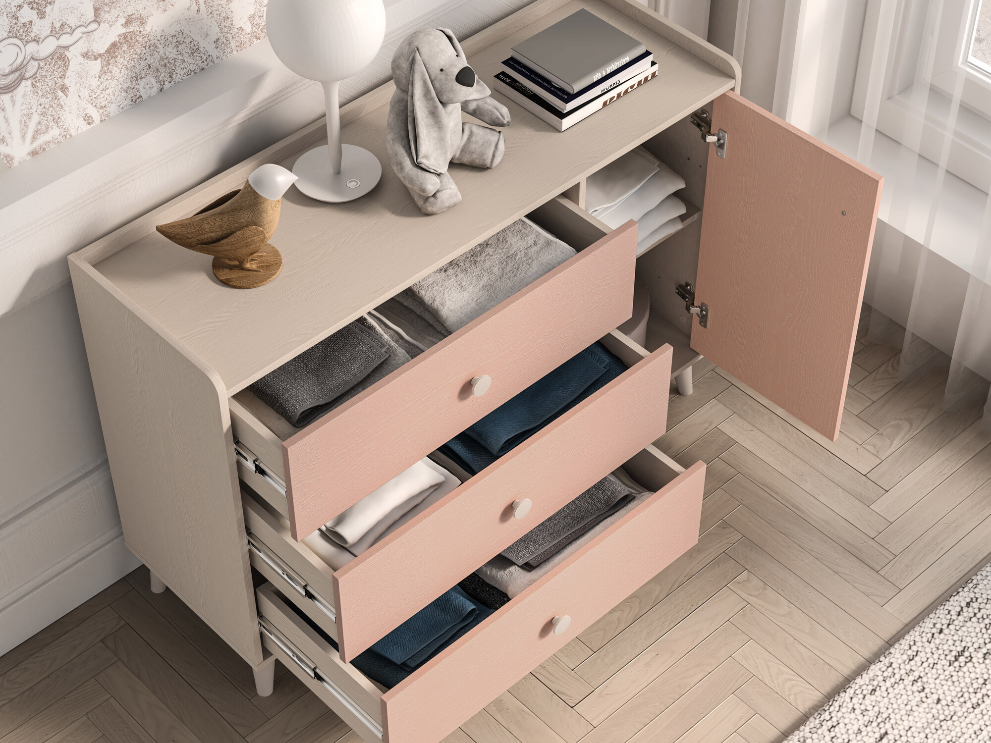 Cómoda Tortoli 104 (Rosa)