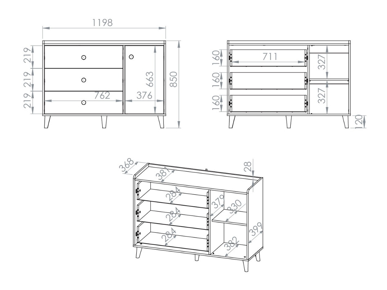 Cómoda Tortoli 104 (Rosa)