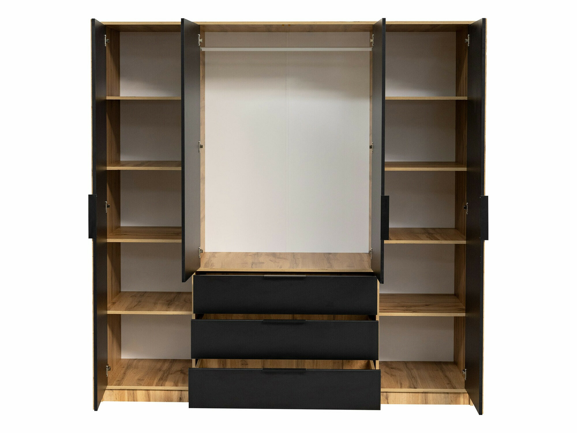 Roupeiro Collis II (Carvalho wotan + Preto)