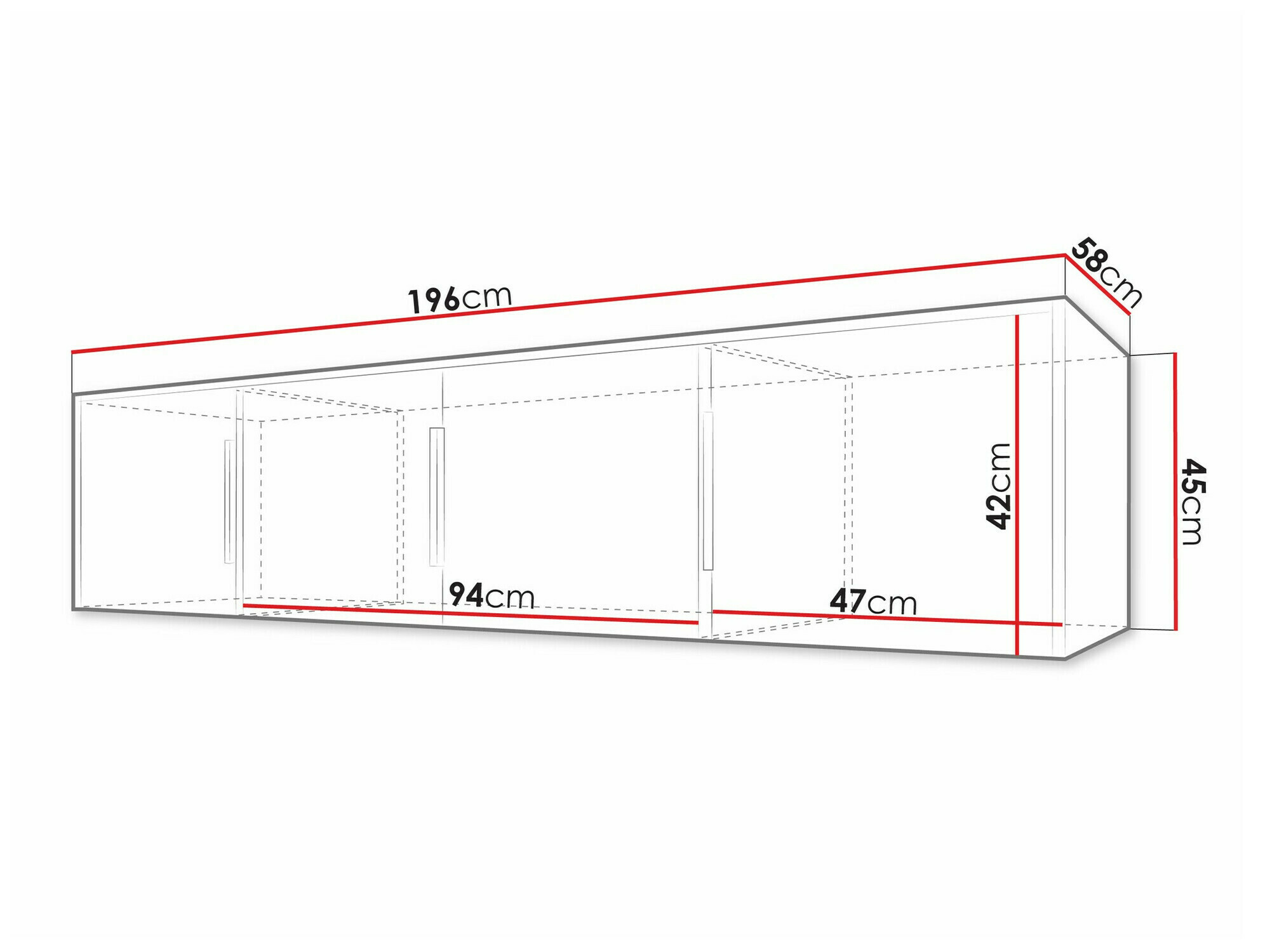 Roupeiro Collis II (Carvalho wotan + Preto)