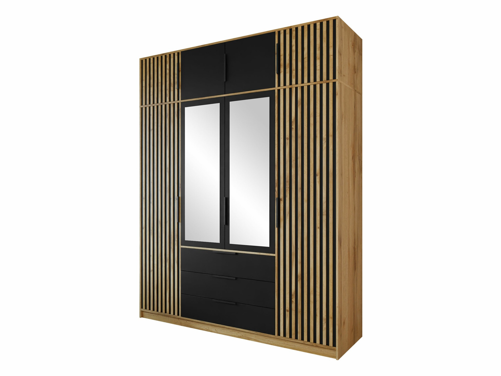 Roupeiro Collis II (Carvalho wotan + Preto)