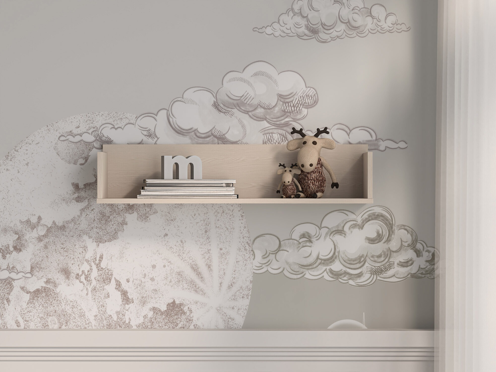 Estante de parede Tortoli 109