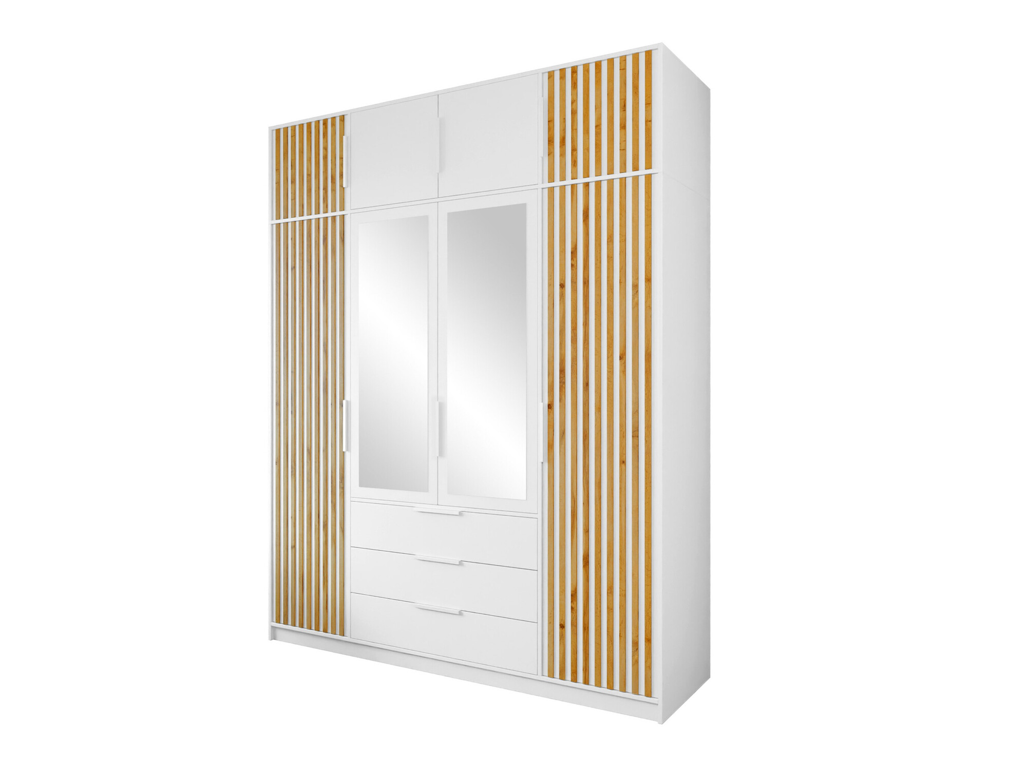 Roupeiro Collis II (Branco + Carvalho wotan)