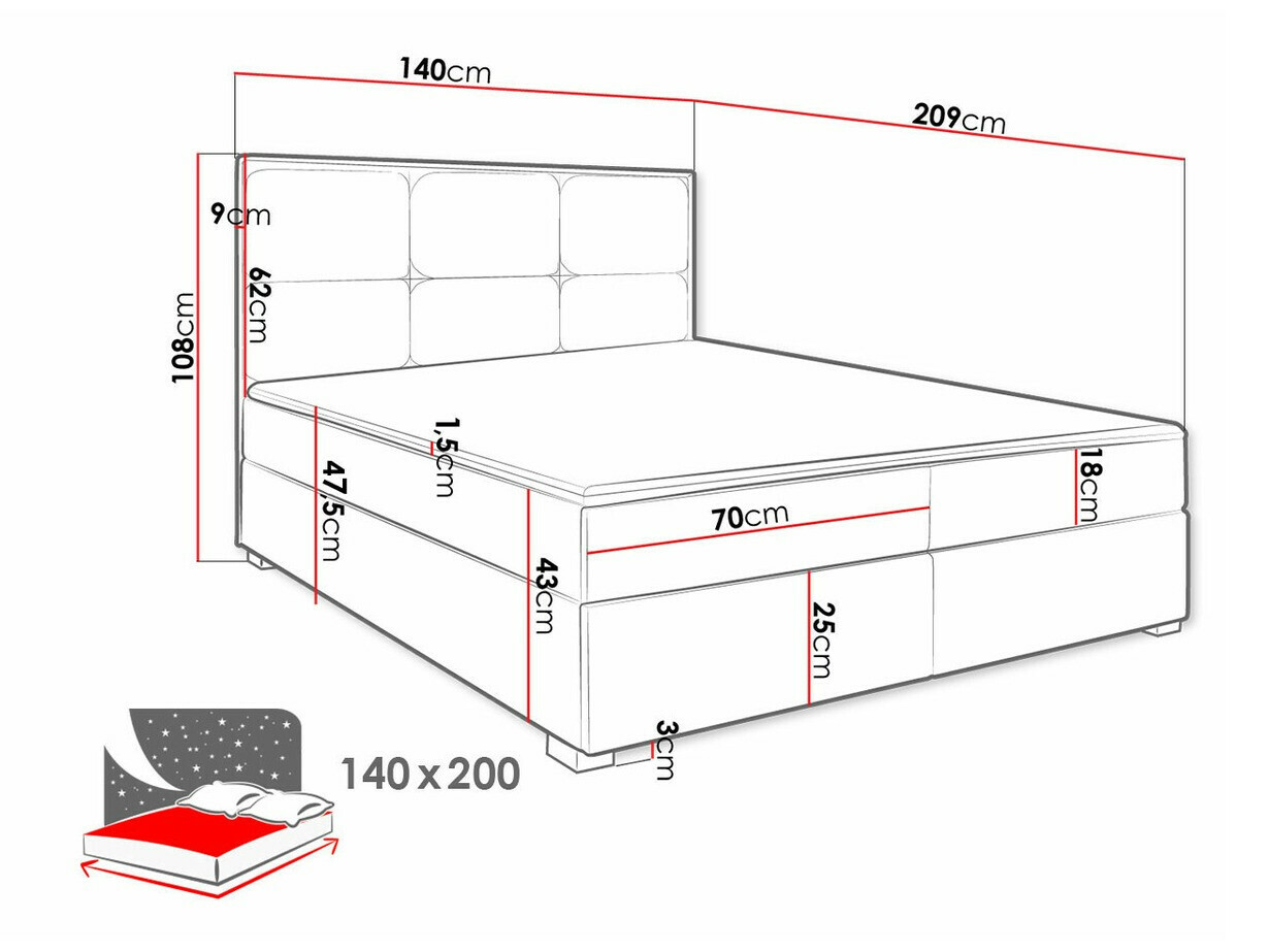 Cama continental Stamford 103 (Itaka 11)