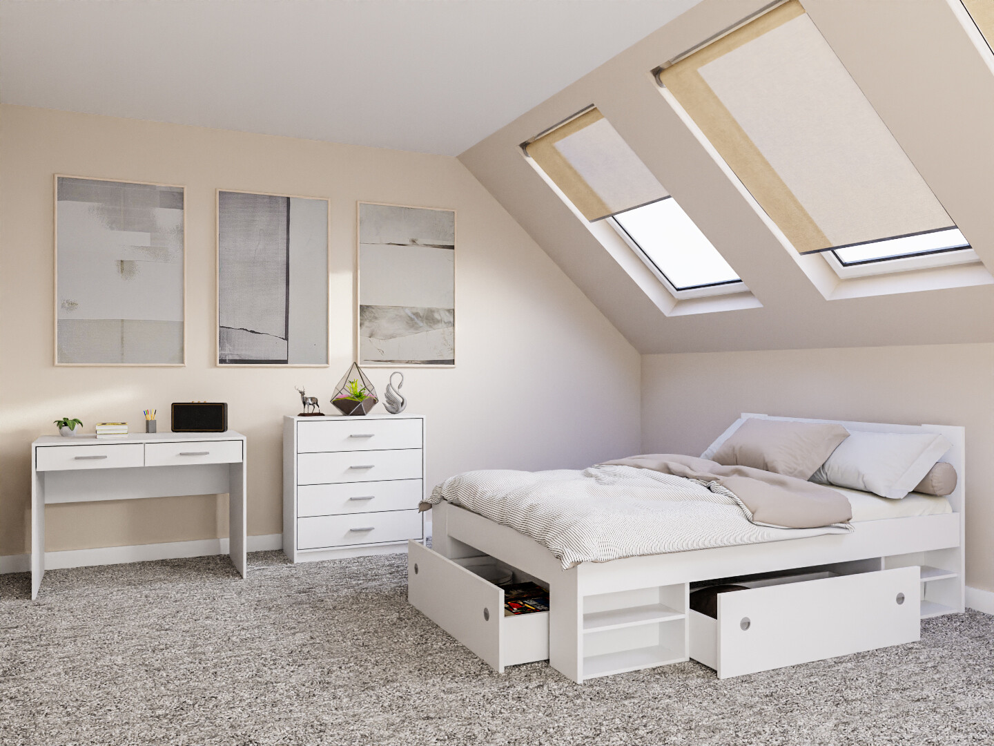 Conjunto para quarto Novsore 155 (Branco)