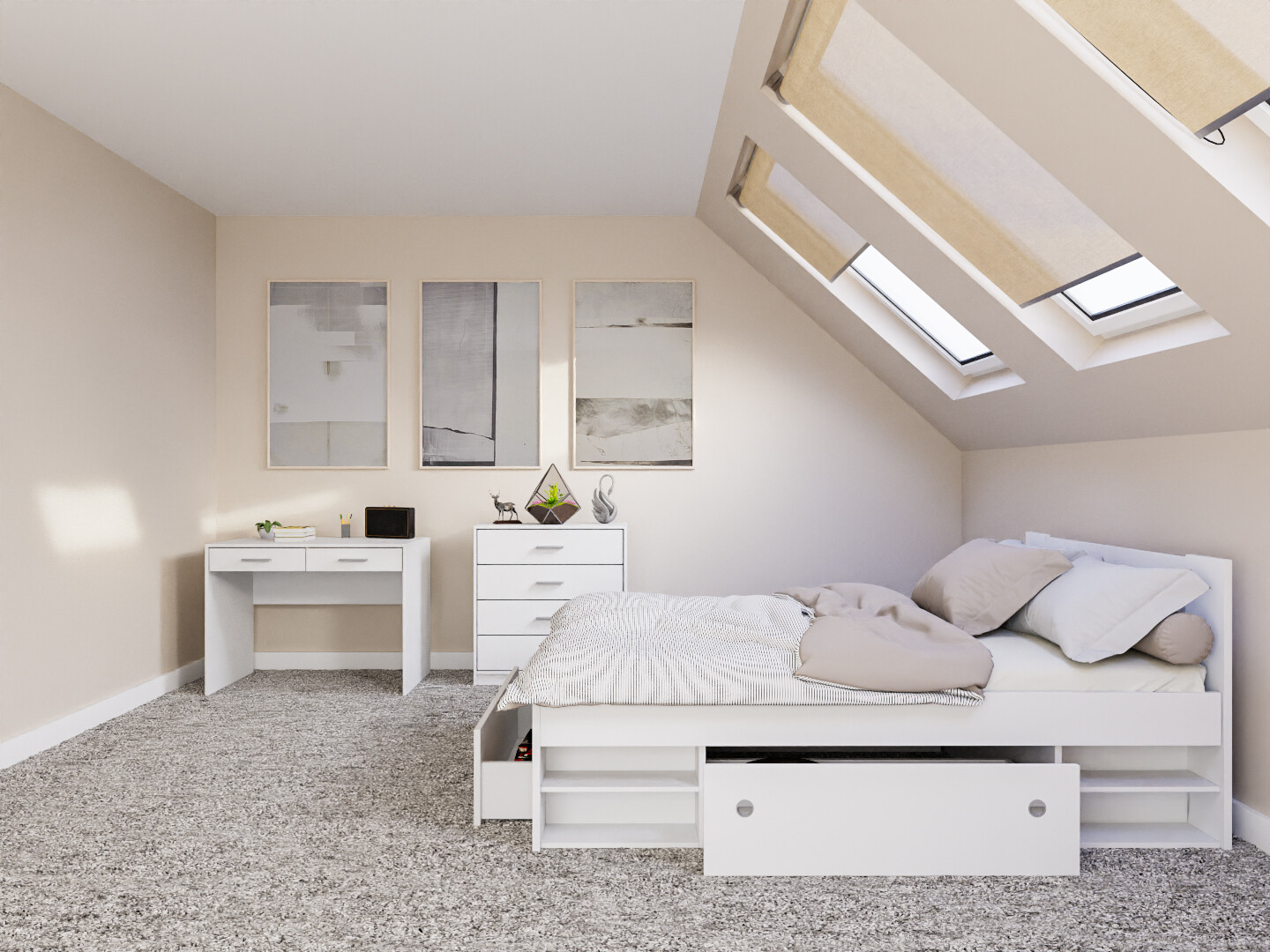 Conjunto para quarto Novsore 155 (Branco)