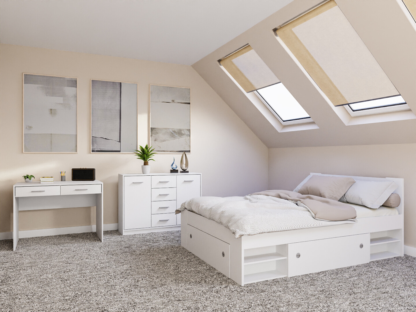 Conjunto para quarto Novsore 156 (Branco)