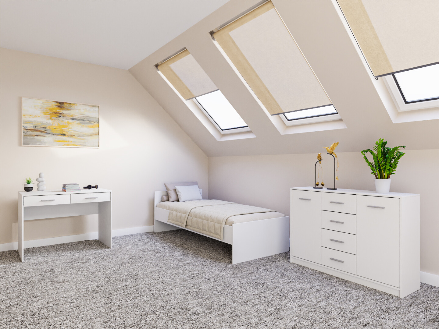 Conjunto para quarto Novsore 149 (Branco)