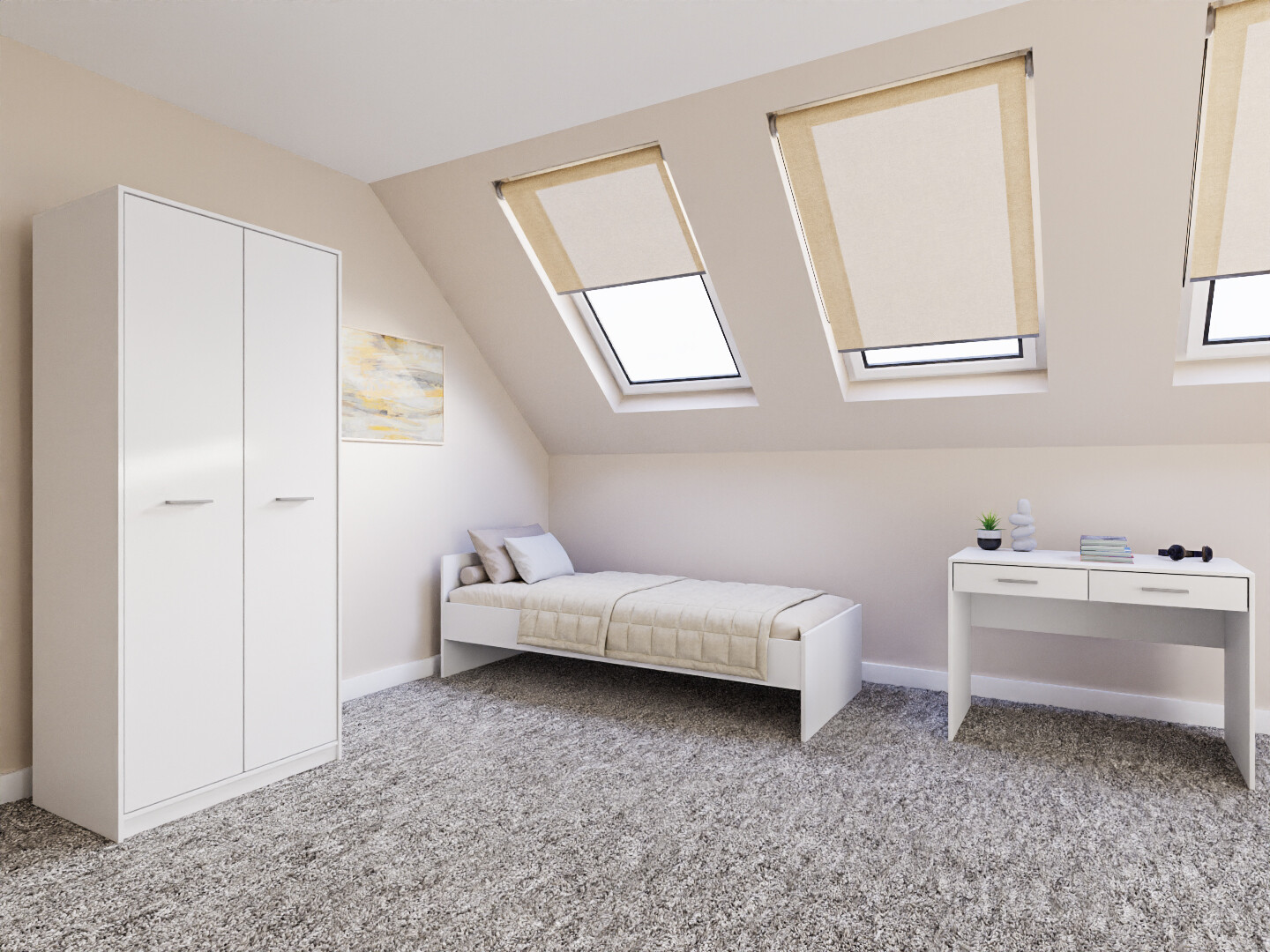 Conjunto para quarto Novsore 157 (Branco)