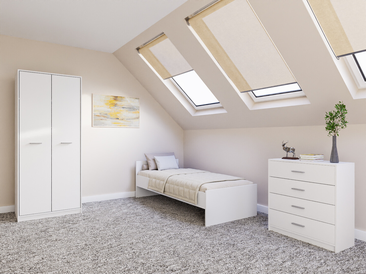 Conjunto para quarto Novsore 151 (Branco)