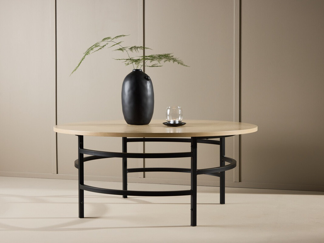 Mesa de centro Dallas 4696 (Preto + Castanho claro)