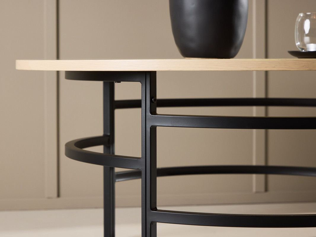 Mesa de centro Dallas 4696 (Preto + Castanho claro)