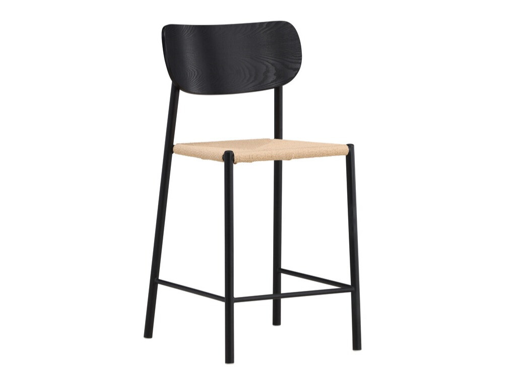 Banco de bar Dallas 4705 (Preto + Castanho claro)