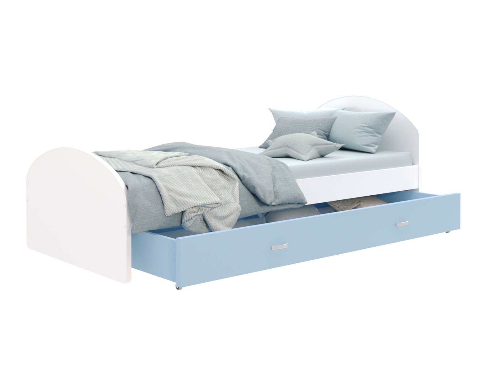 Cama Aurora 177 (Branco + Azul)