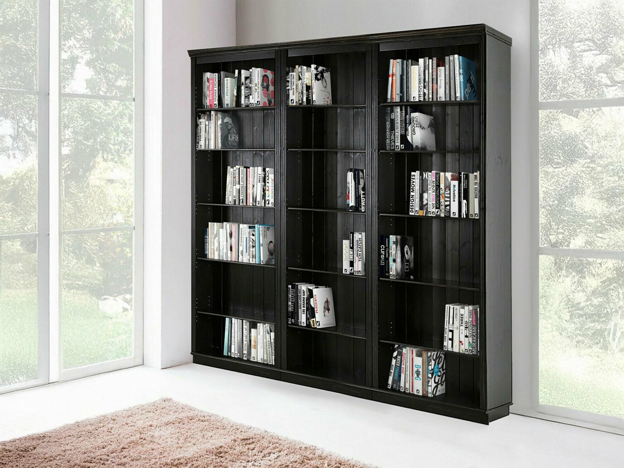 Conjunto de estante Saltoro 110 (Castanho escuro)