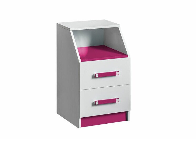 Bloco de gavetas Sorviru 102 (Branco + Rosa)