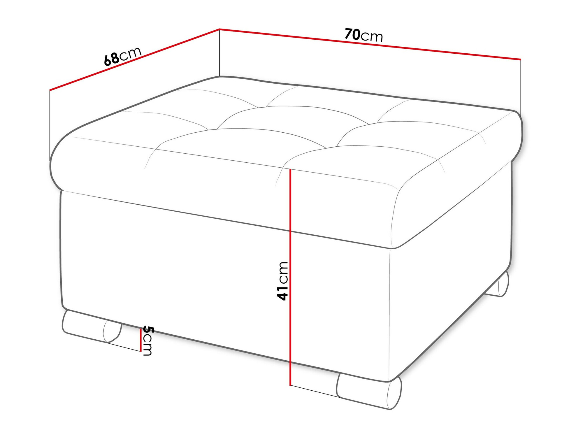 Pufe Comfivo 115 (Coral 45)
