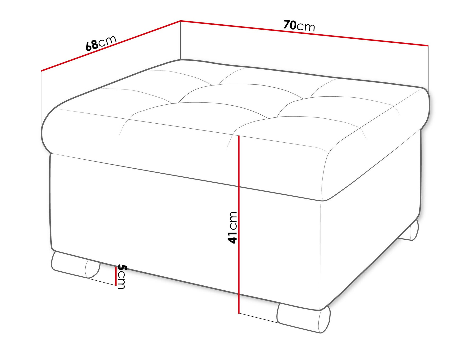 Pufe Comfivo Gemma (Coral 50)