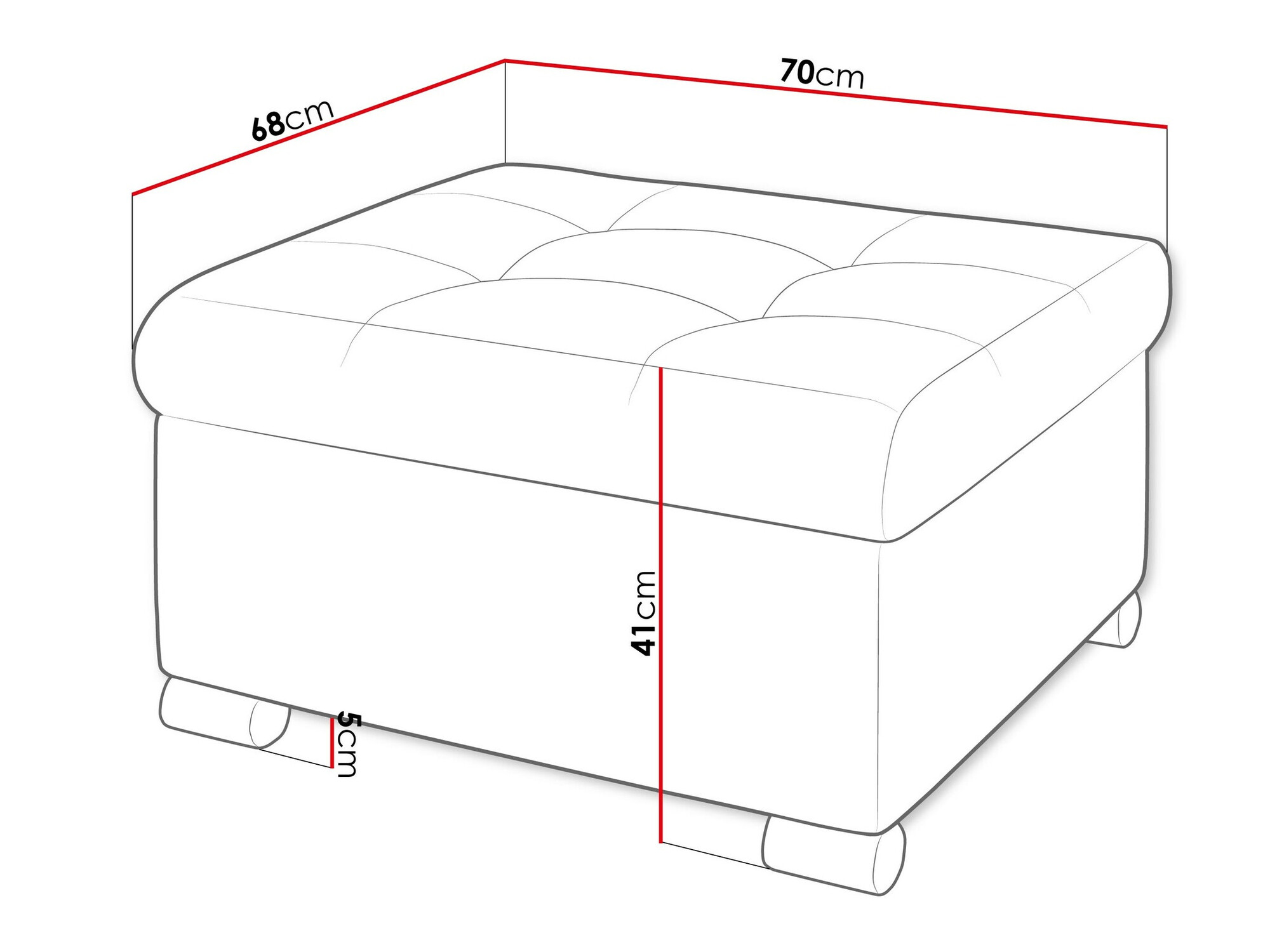 Pufe Comfivo Gemma (Coral 55)