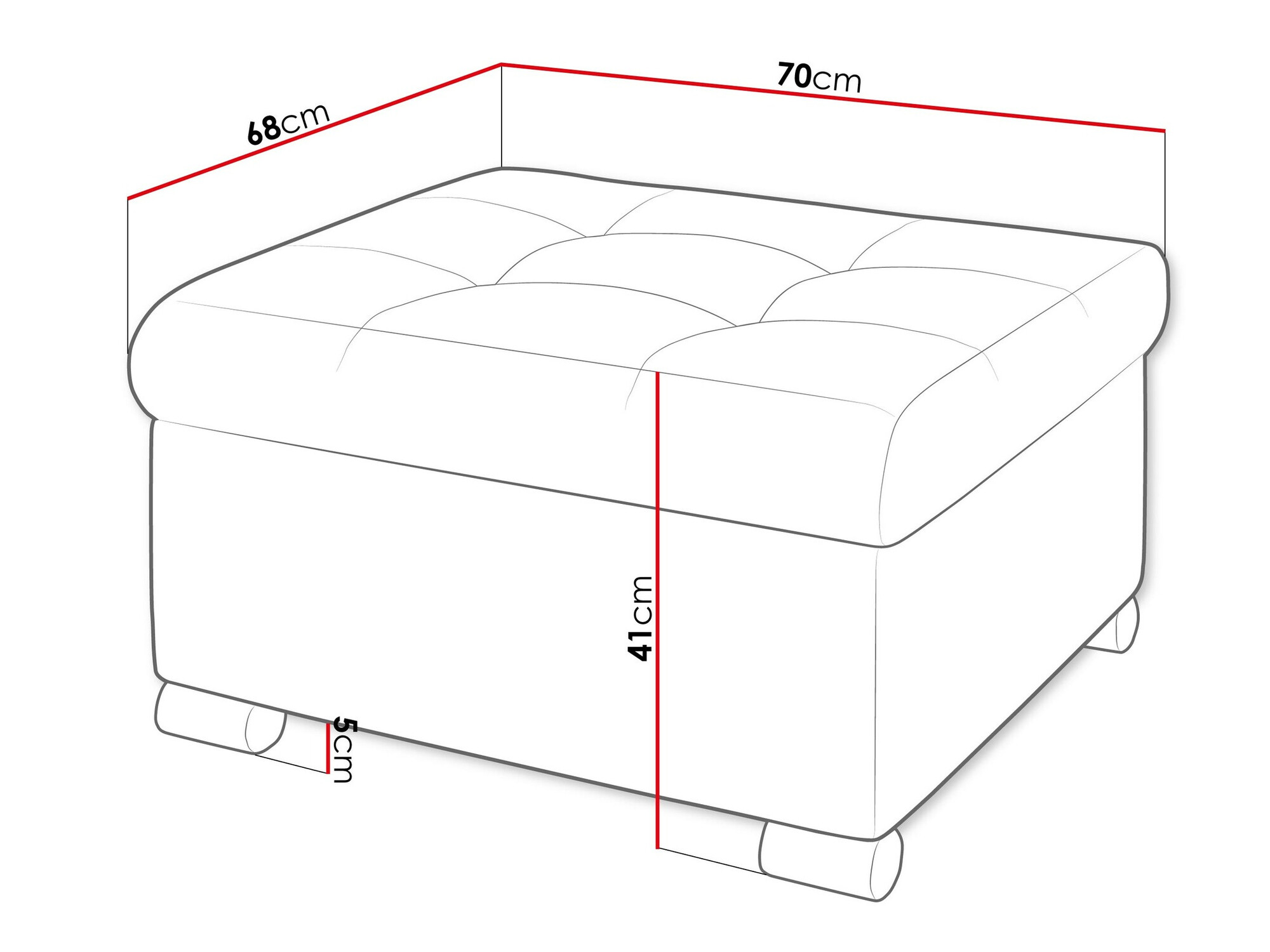 Pufe Comfivo Gemma (Coral 65)