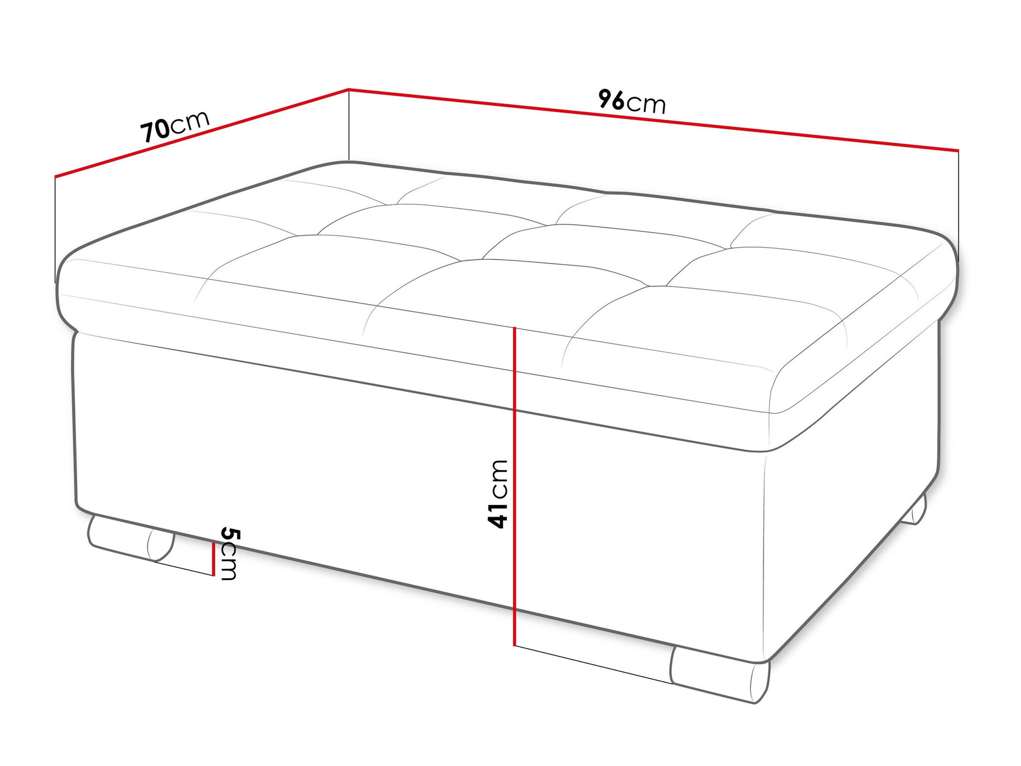 Banco estofado Comfivo 118 (Coral 45)