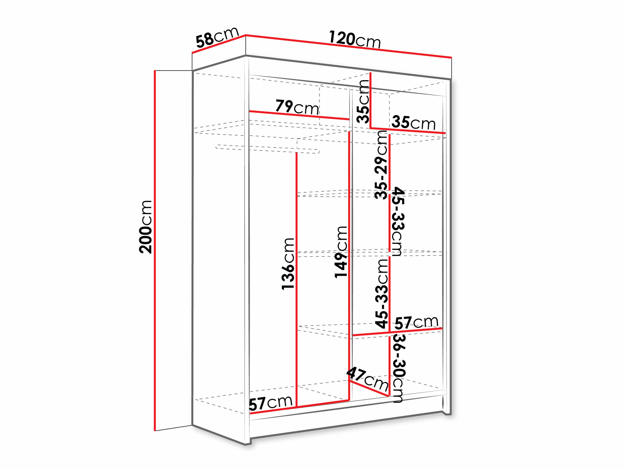 Roupeiro Closico 139 (Carvalho escuro)