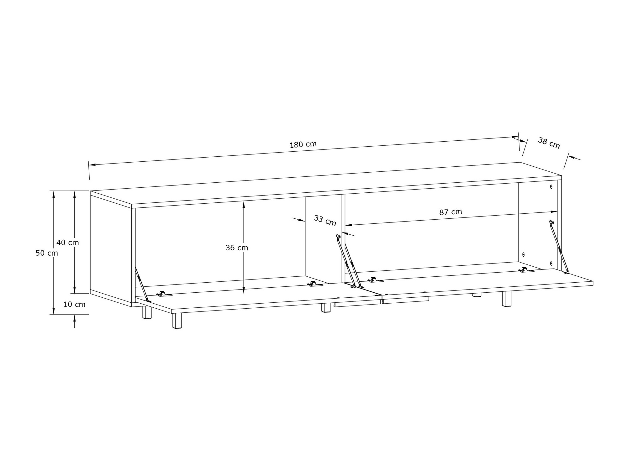 Móvel de TV Denton 1441 (Carvalho)