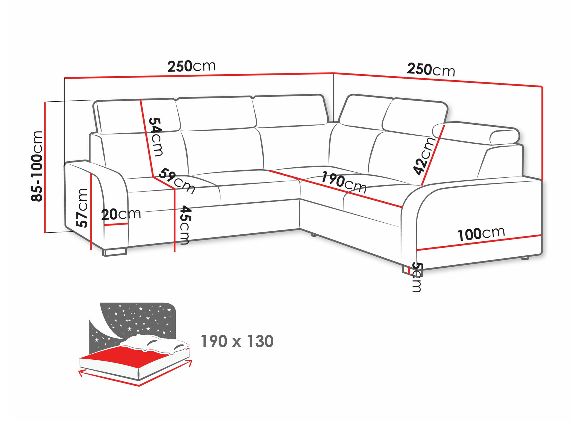Sofá de canto Ovos I (Crown 2)