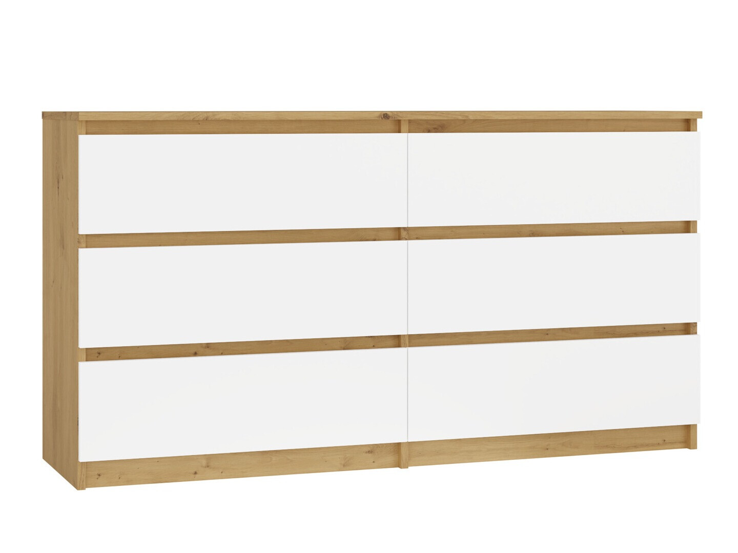 Cómoda Elbvelu 102 (Carvalho Artisan + Branco)
