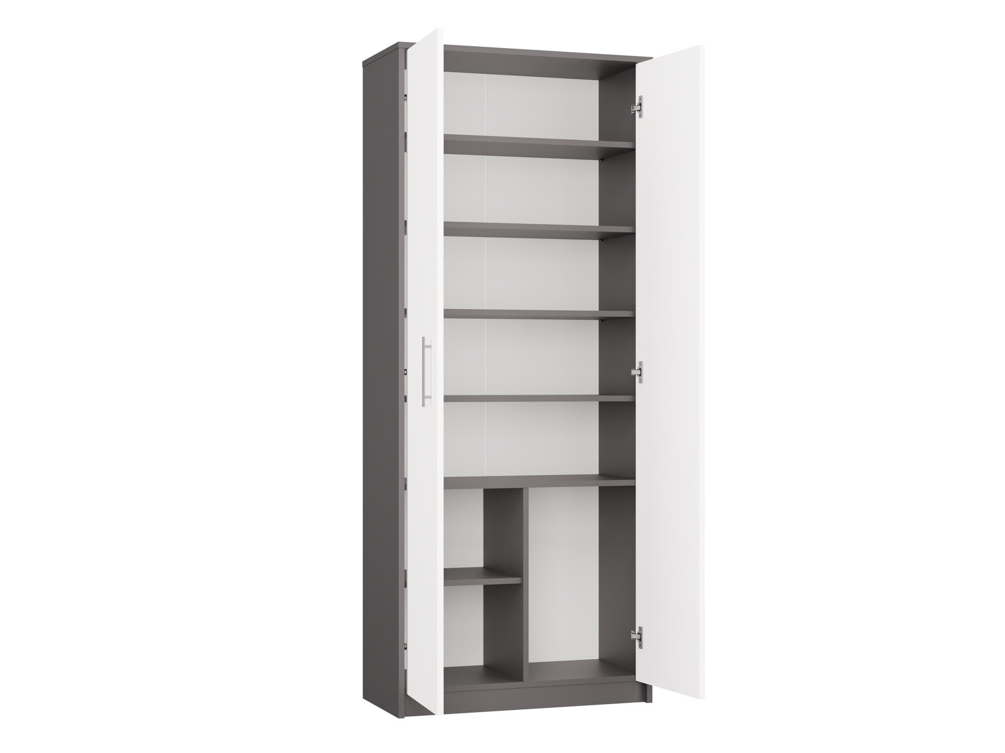 Estante Mandeville 196 (Antracite + Branco)