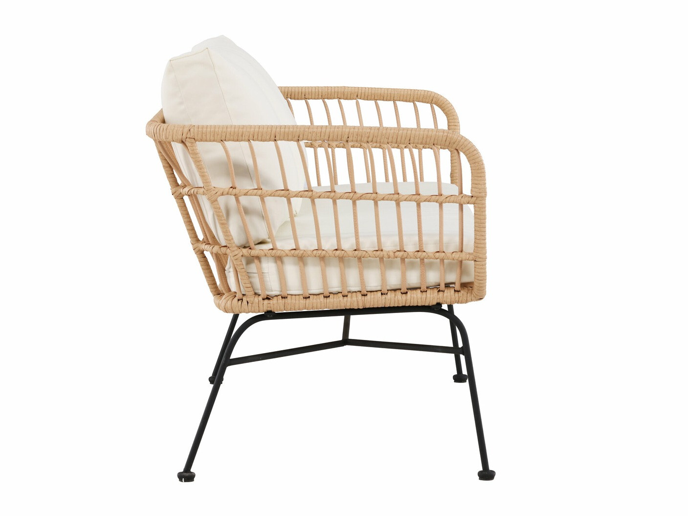 Sofá para o exterior Dallas 5187 (Madeira clara + Bege)