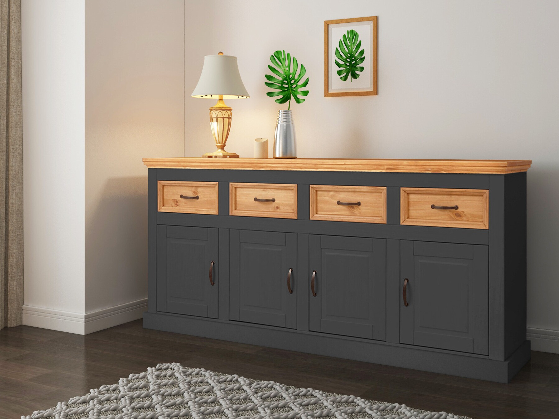 Cómoda Tolelio 106 (Antracite + Pinheiro)