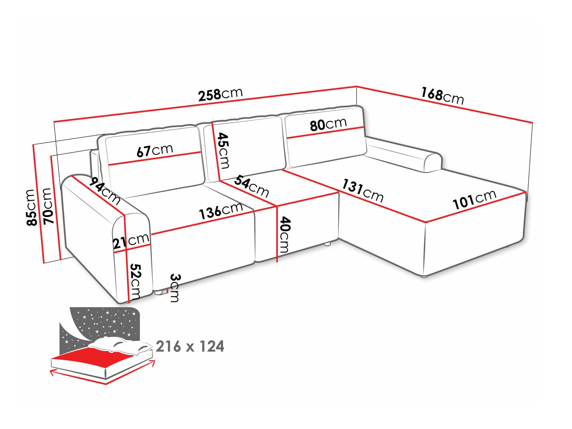 Sofá de canto Stonecrest 105 (Sierra 746)