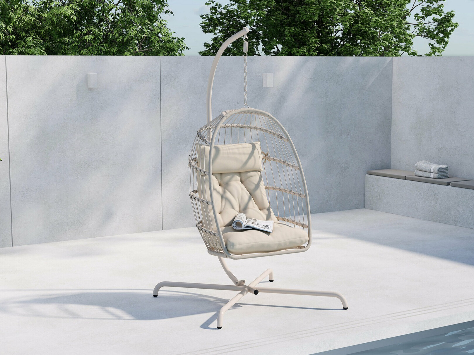 Cadeira suspensa Dallas 4756 (Bege)