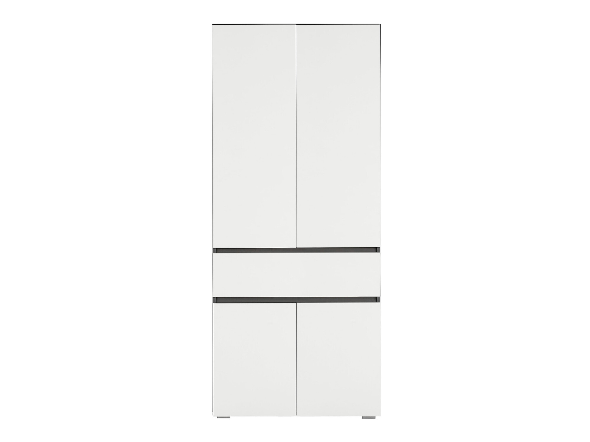 Armário de casa de banho de chão para lavatório Soncamu 113 (Branco + Antracite)