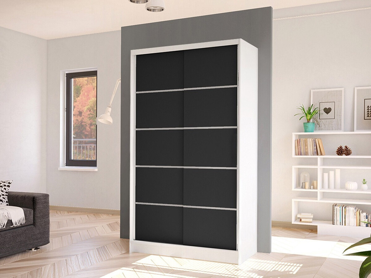 Roupeiro Closico Fractor IV (Branco + Preto)
